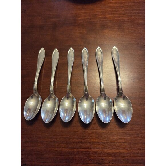 Gense ALP 45GR‎ GEN4 Five O'Clock Spoons  5 1/8" Silverplate Lot of 6 - Picture 6 of 16